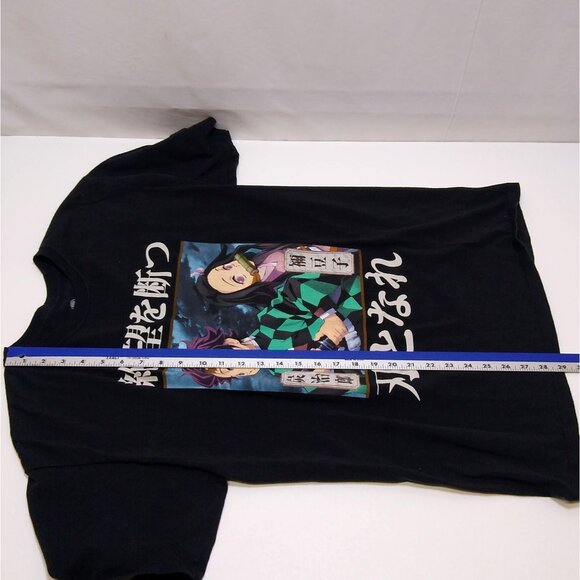 Demon Slayer Anime T-Shirt Large With Tanjiro & Nezuko Graphic 100% Cotton Black - Picture 6 of 6